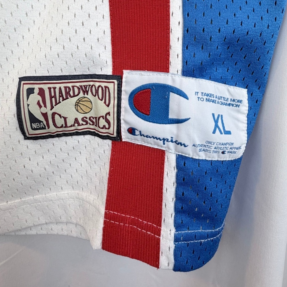 Champion‎ Europe Julius Erving 32 New York Nets Hardwood Classics Jersey XL NBA - Picture 8 of 10